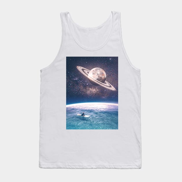 Summer & Moon Rings Tank Top by nicebleed